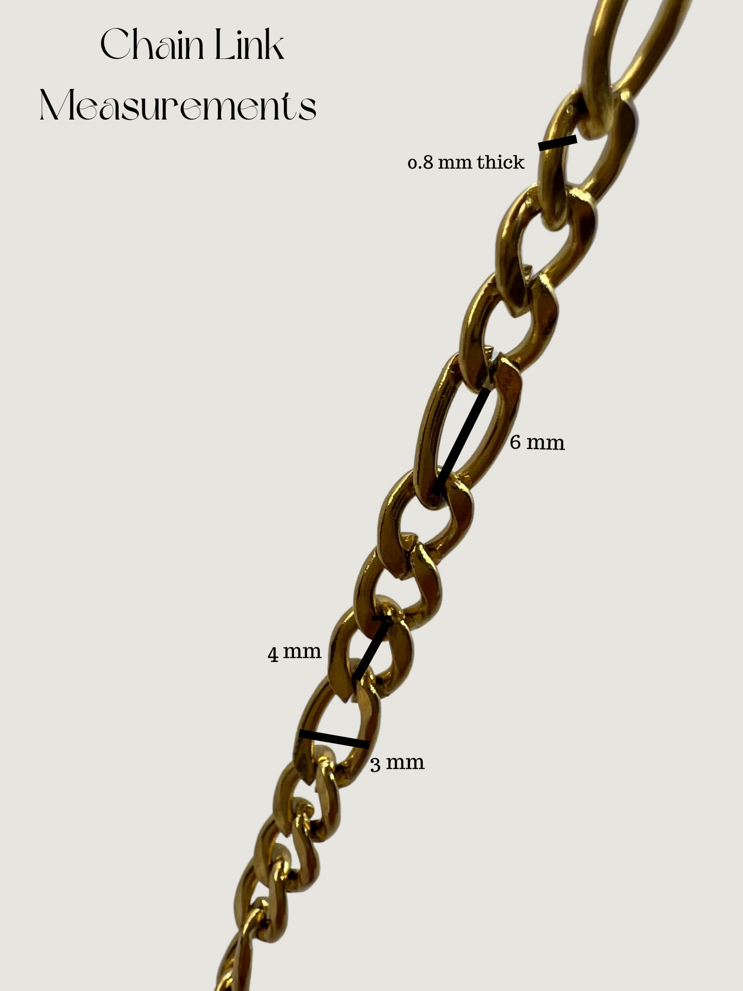 Men 18K Gold Plated Figaro Thin Chain Link