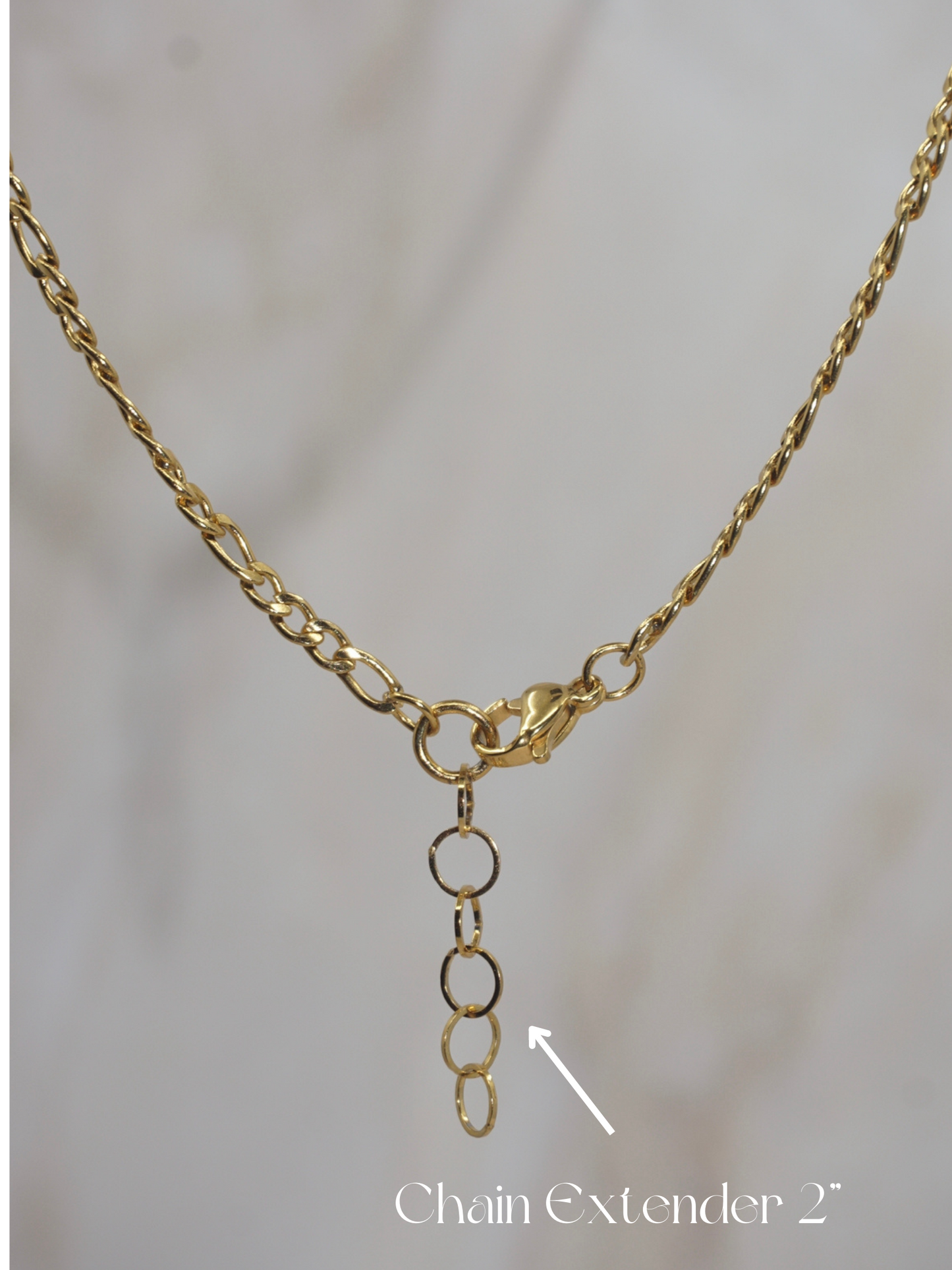 Woman 18K Gold Plated Figaro Thin Chain