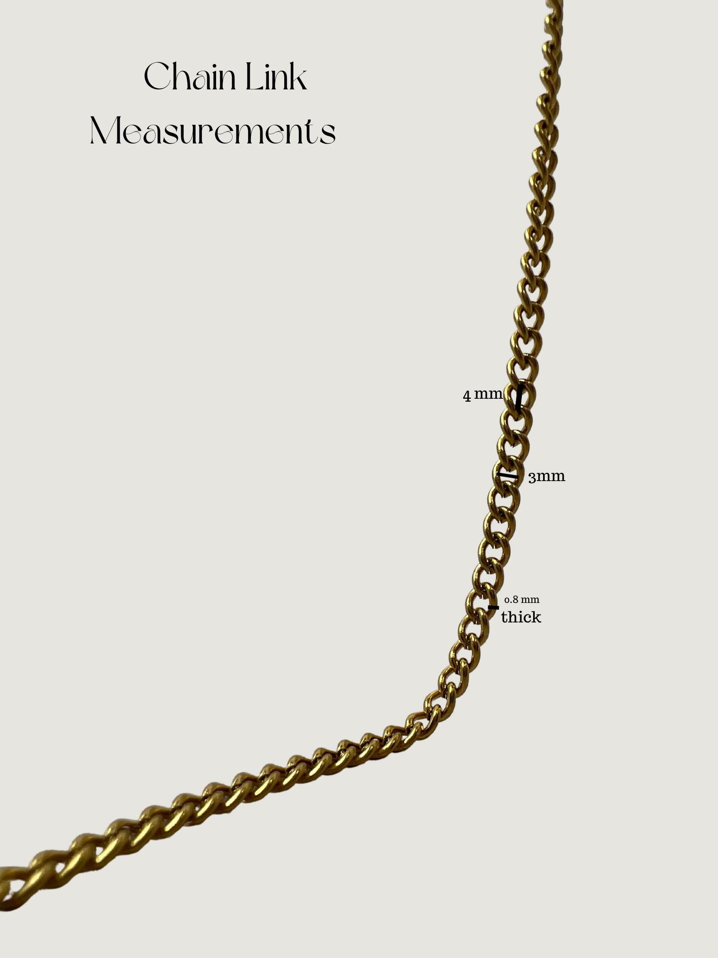 Men 18K Gold Curb Chain