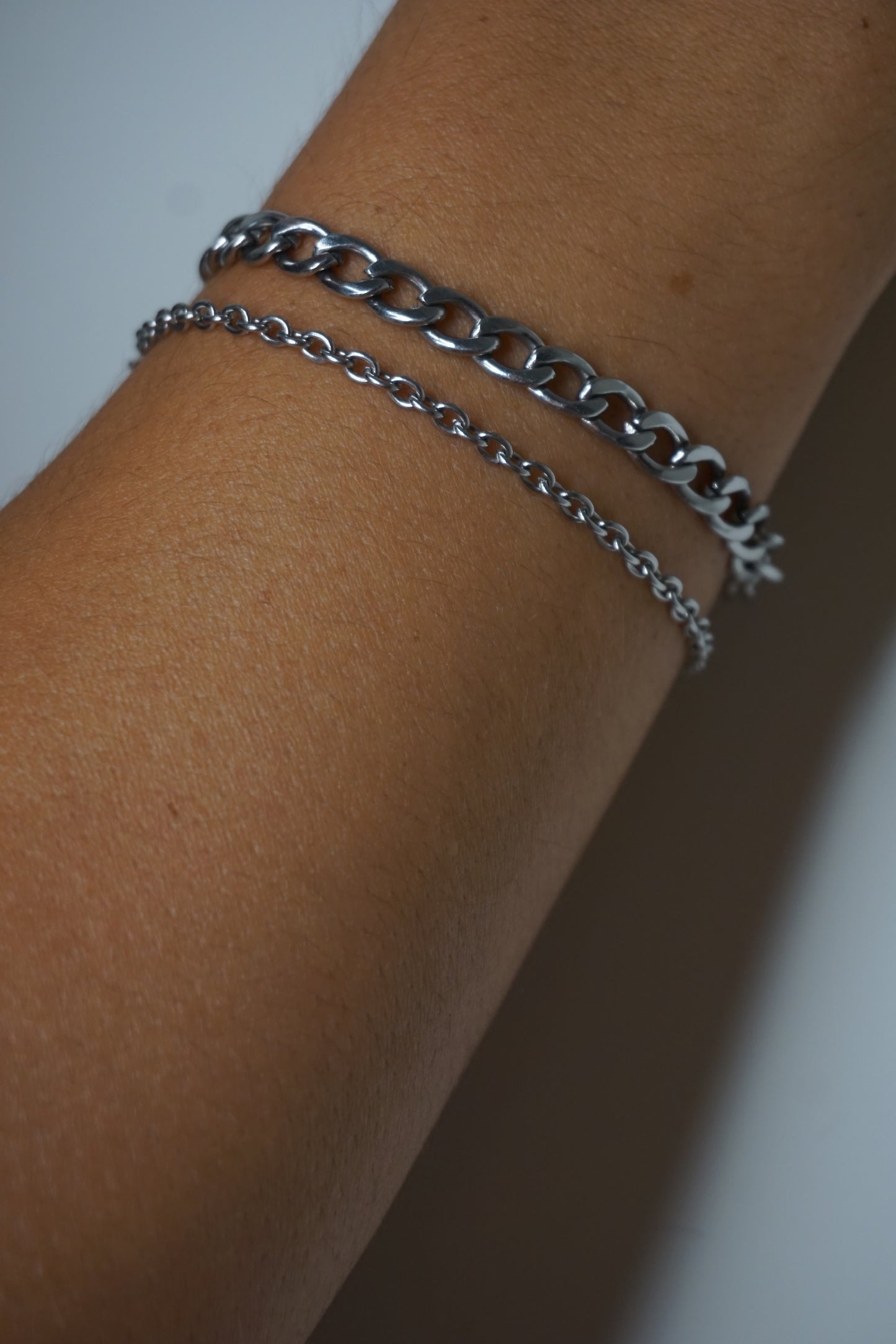 Women Silver Oval Bracelet