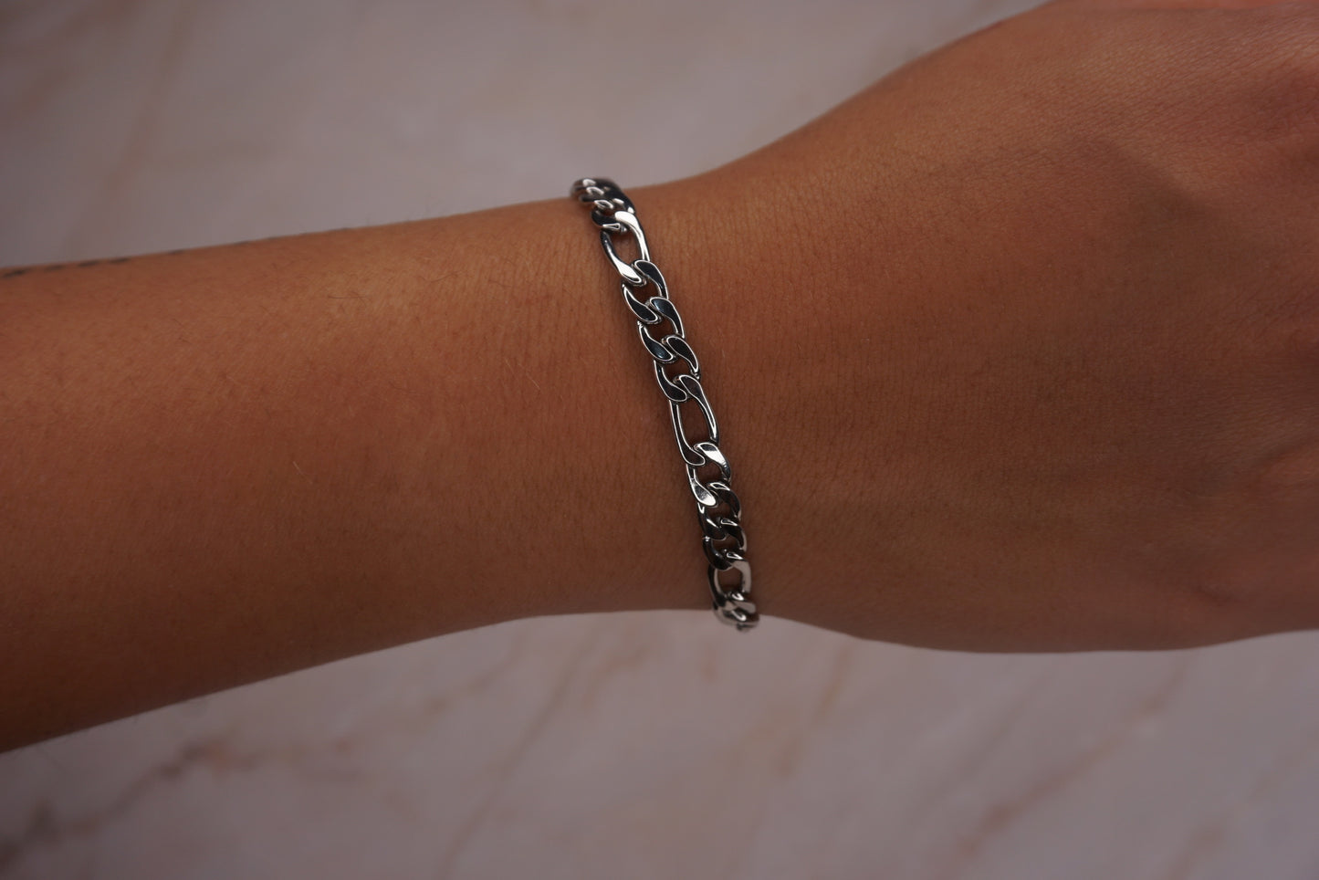 Women Silver Figaro Bracelet