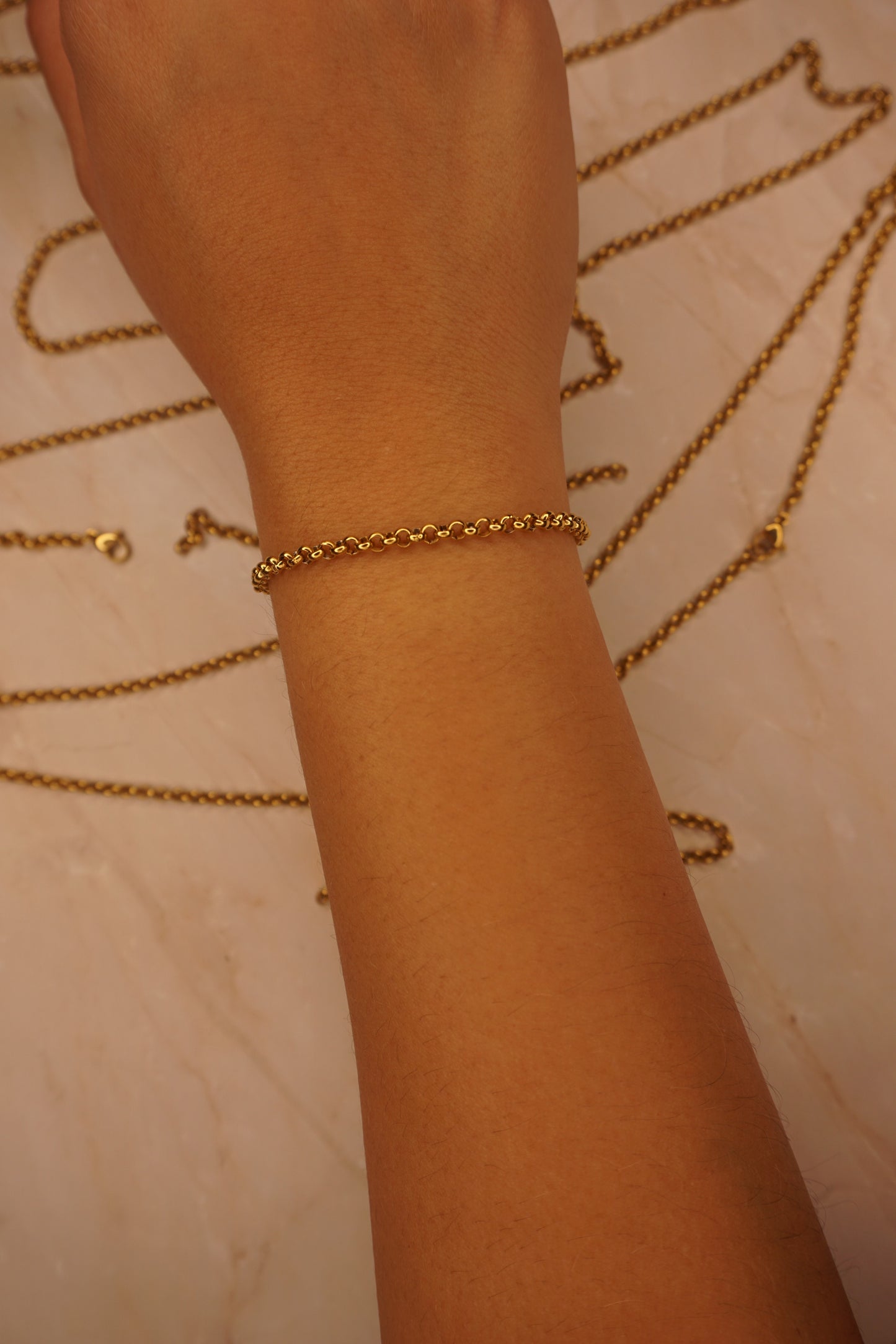 Woman 18K Gold Plated Rolo Bracelet