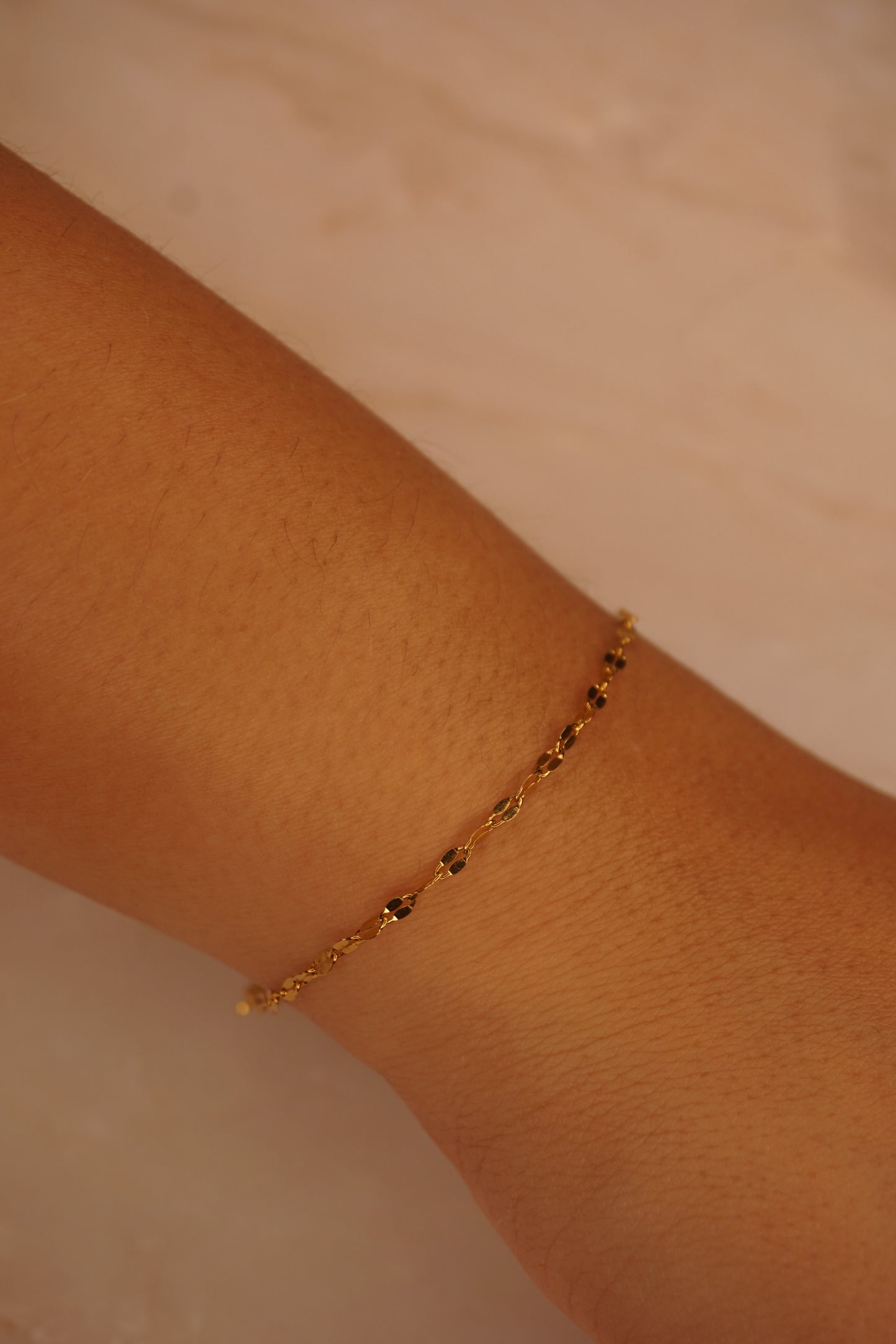 Woman 18K Gold Plated Bean Bracelet