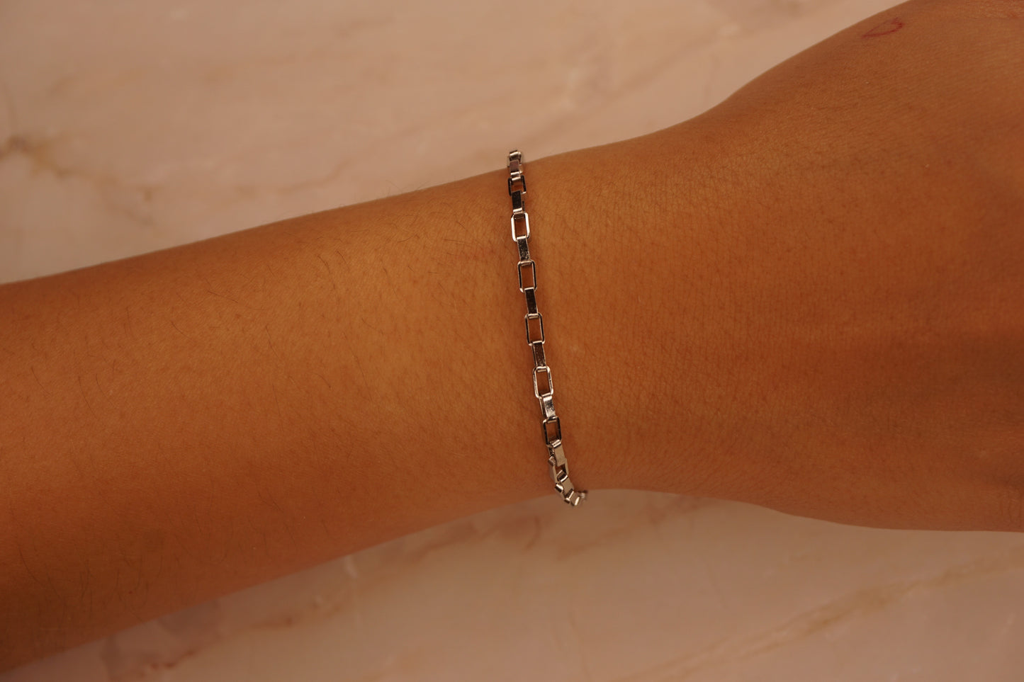 Women Silver Box Bracelet