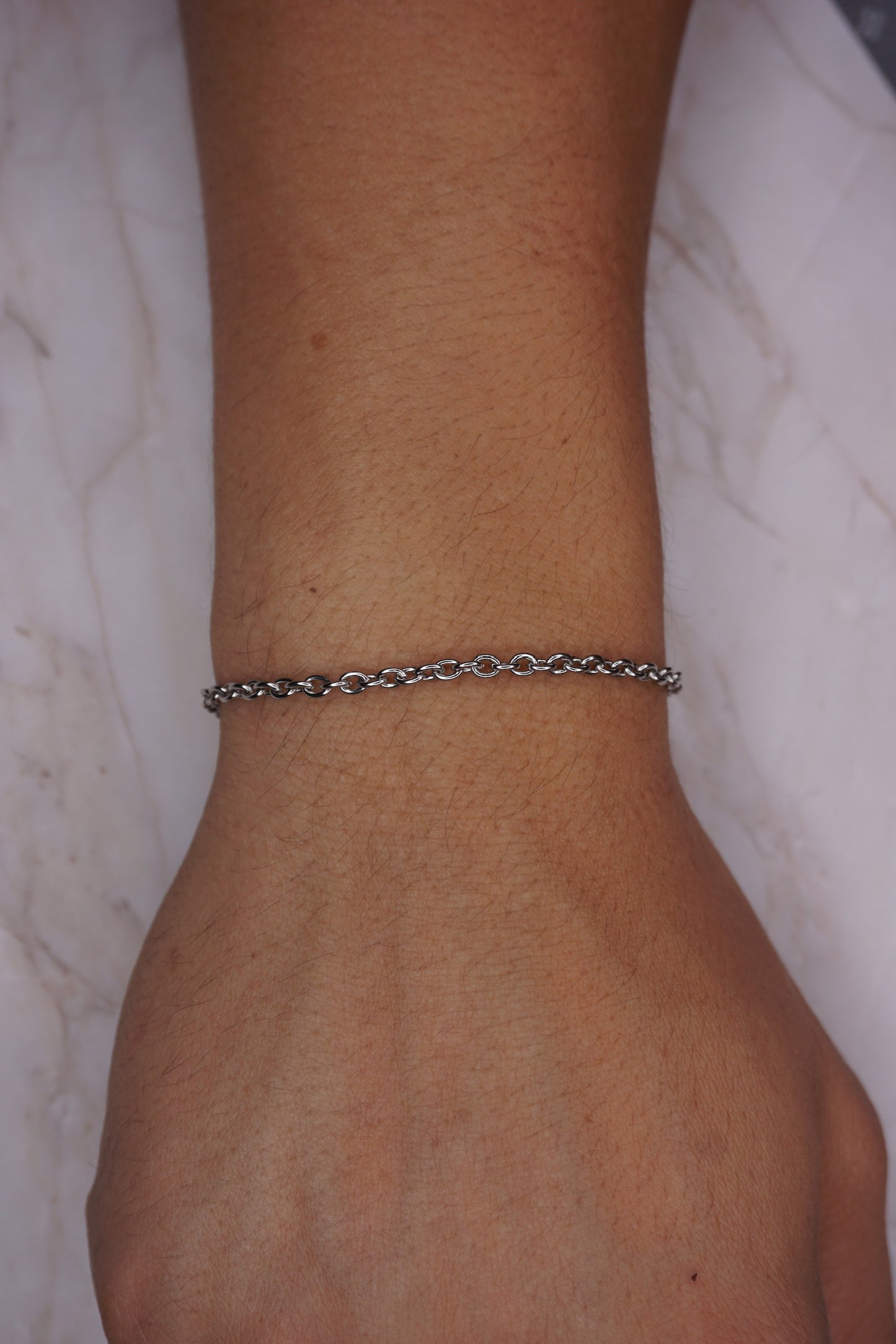 Women Silver Oval Bracelet