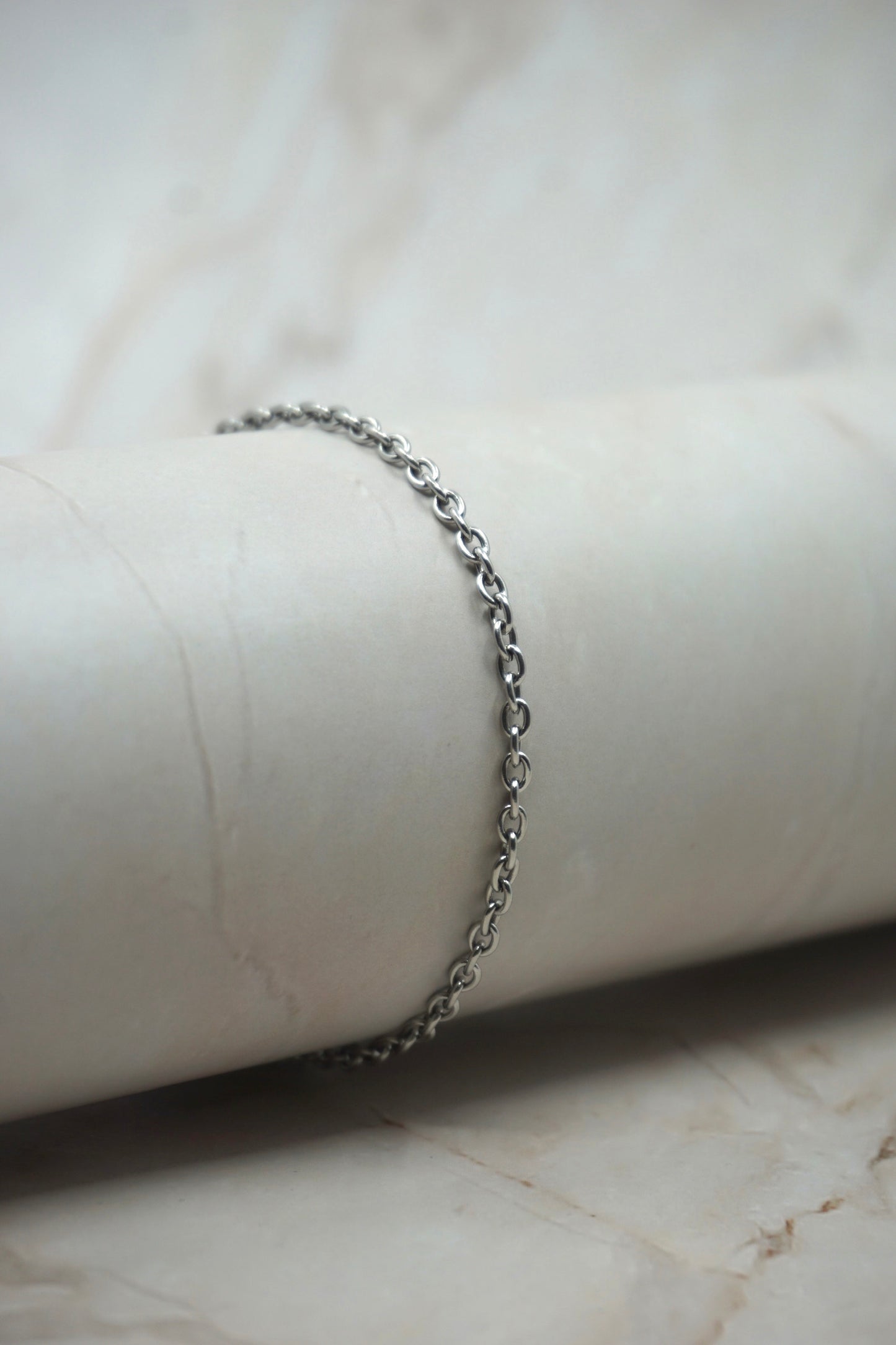 Women Silver Oval Bracelet