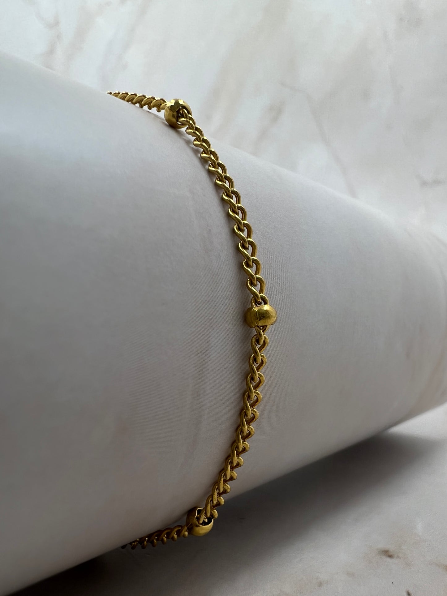 Woman 18K Gold Plated Bead Bracelet