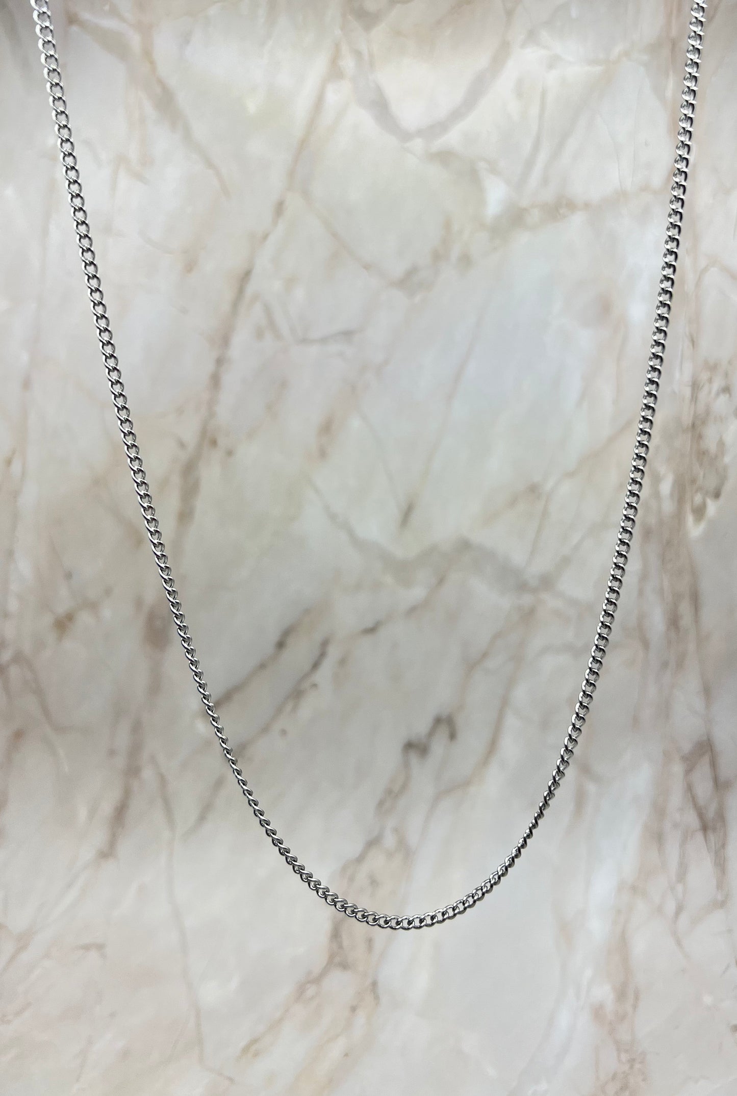 Women Silver Curb Chain