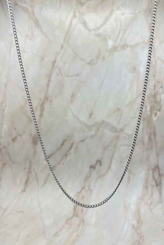 Women Silver Curb Chain