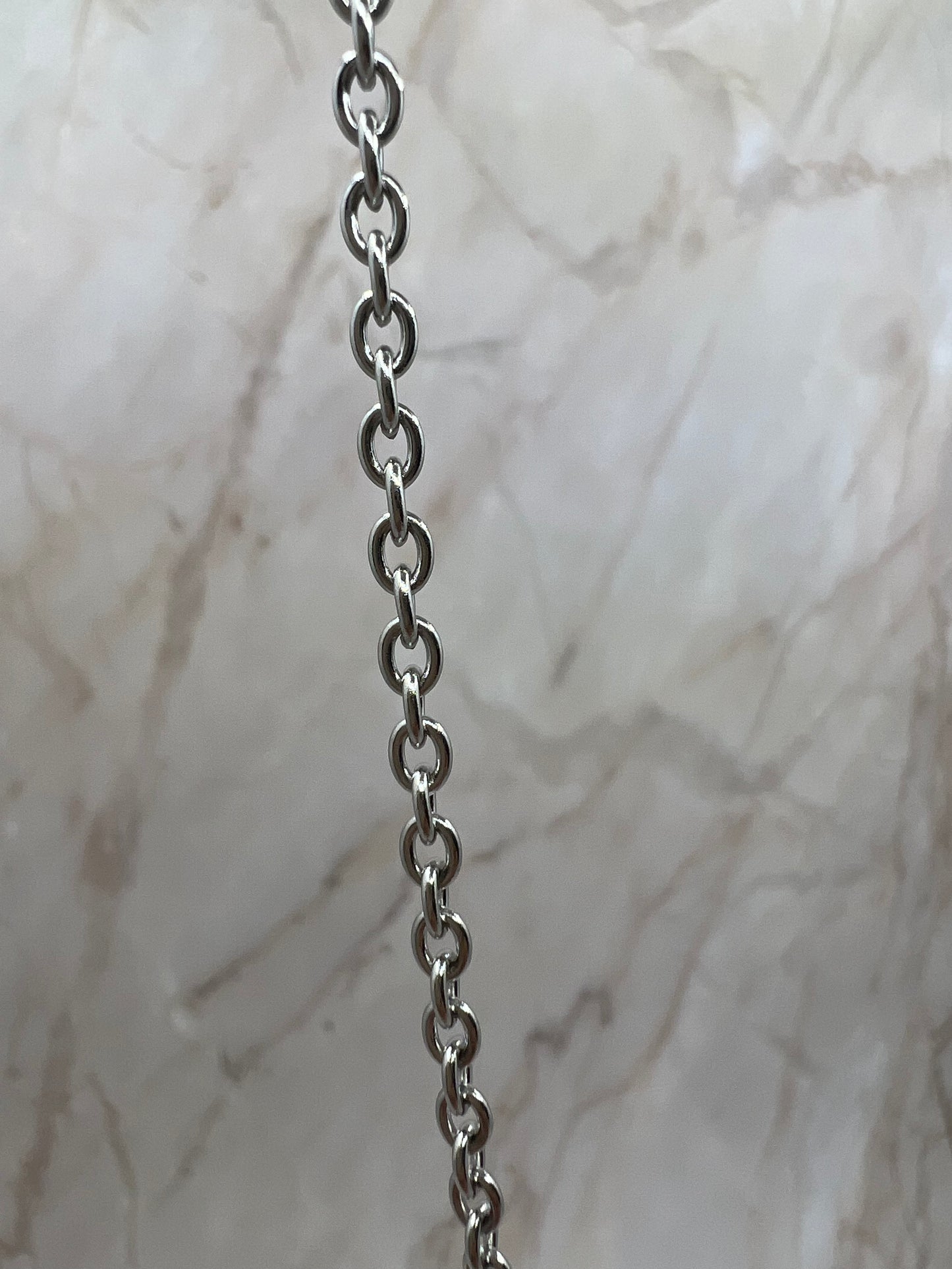 Women Silver Oval Chain Link