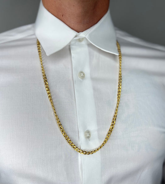 Men 18K Gold Plated Cuban Link