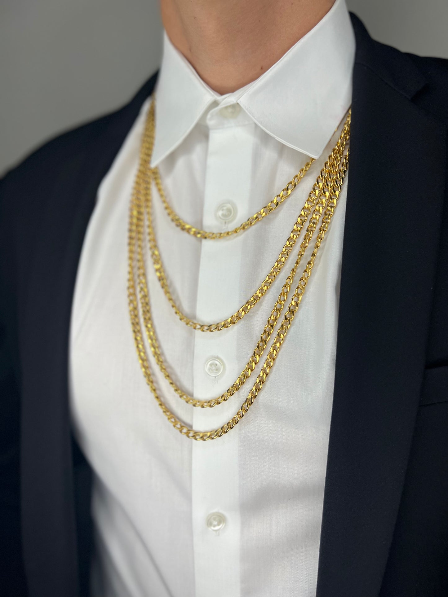 Men 18K Gold Plated Cuban Link