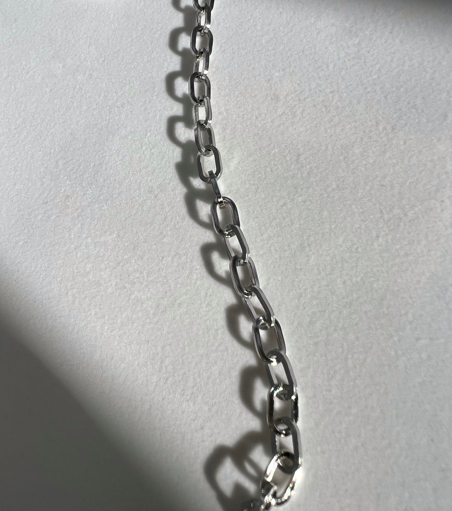 Women Silver Paper Clip Chain