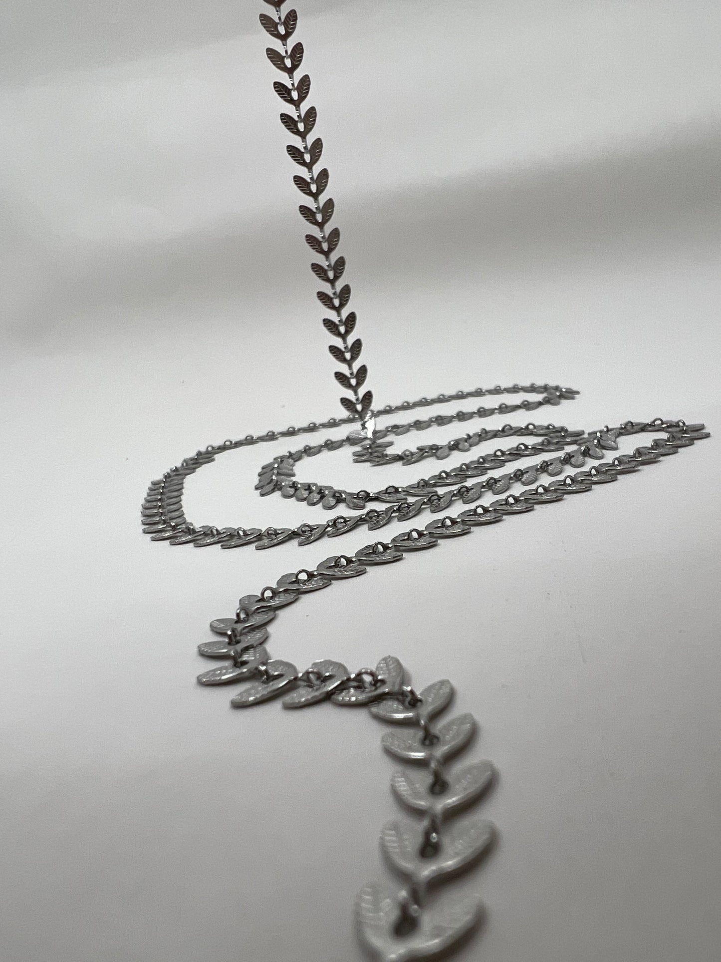 Women Silver Leaf Chain