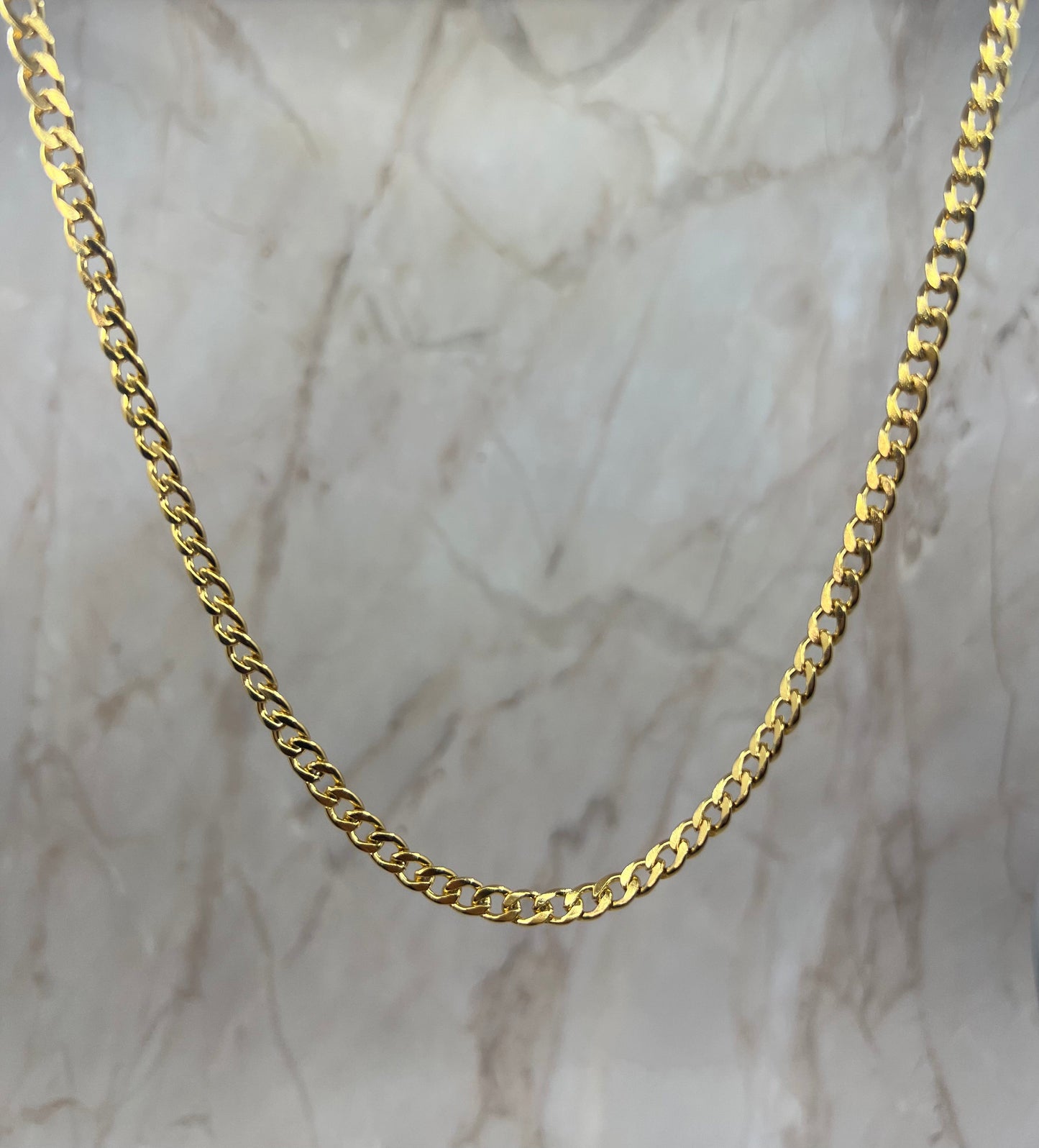 Men 18K Gold Plated Cuban Link