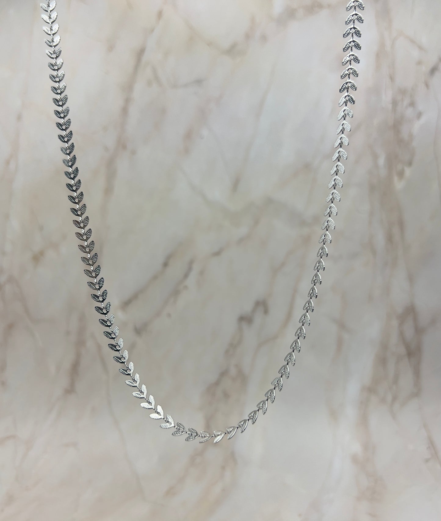 Women Silver Leaf Chain