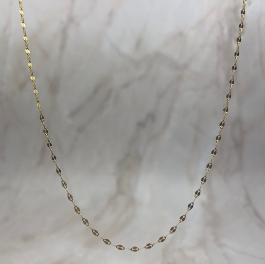 Woman 18k Gold Coffee Bean Chain