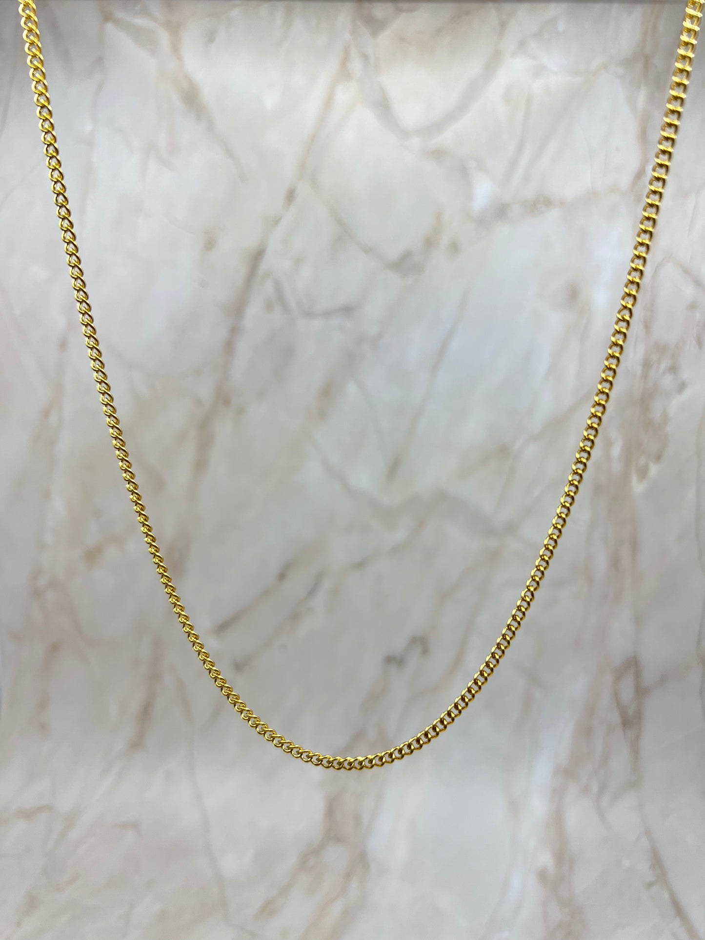 Woman 18K Gold Plated Curb Chain