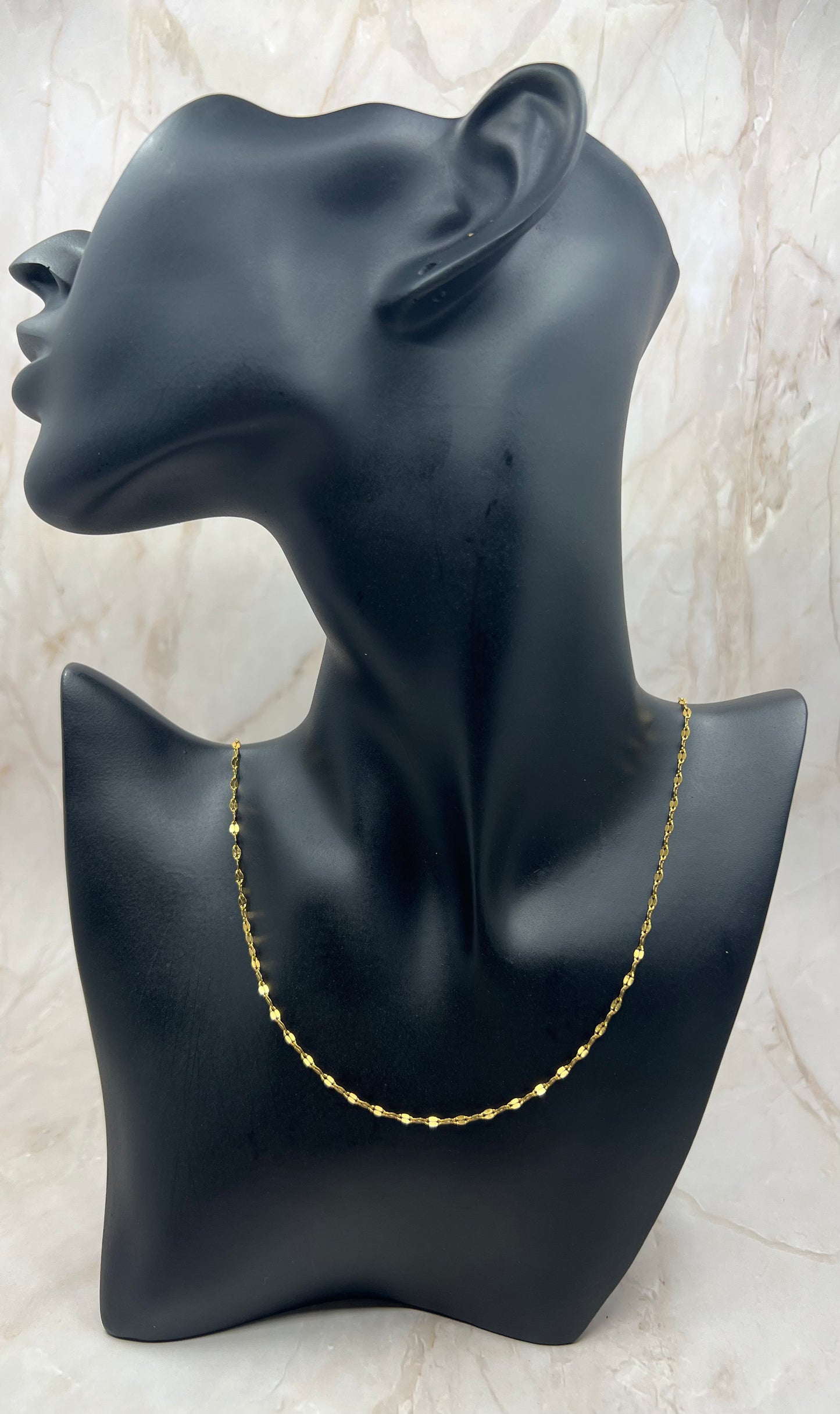 Woman 18k Gold Coffee Bean Chain