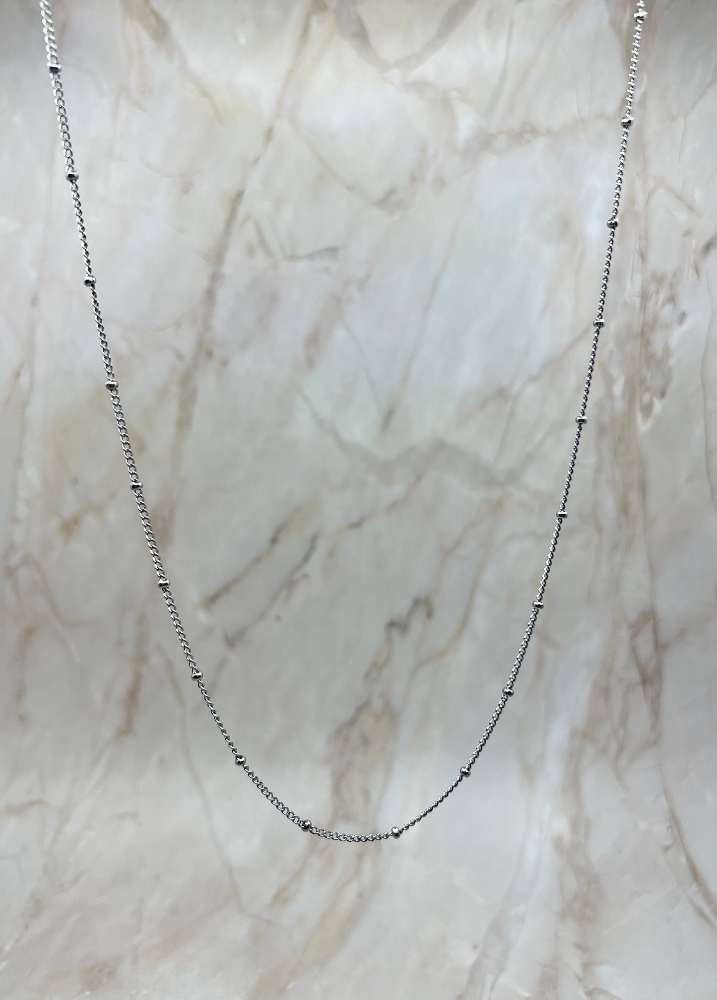 Women Silver Bead Chain