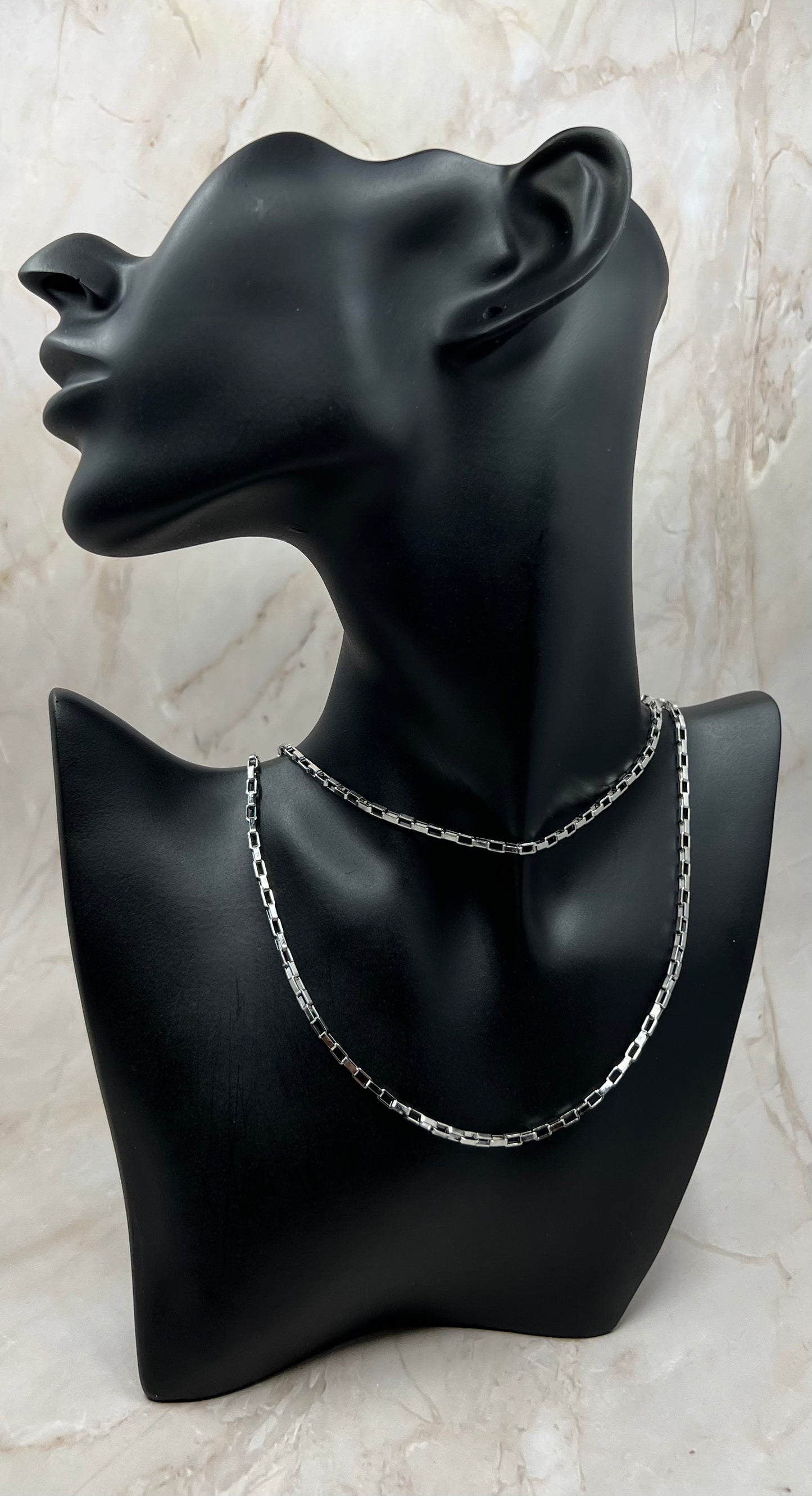 Women Silver Box Chain