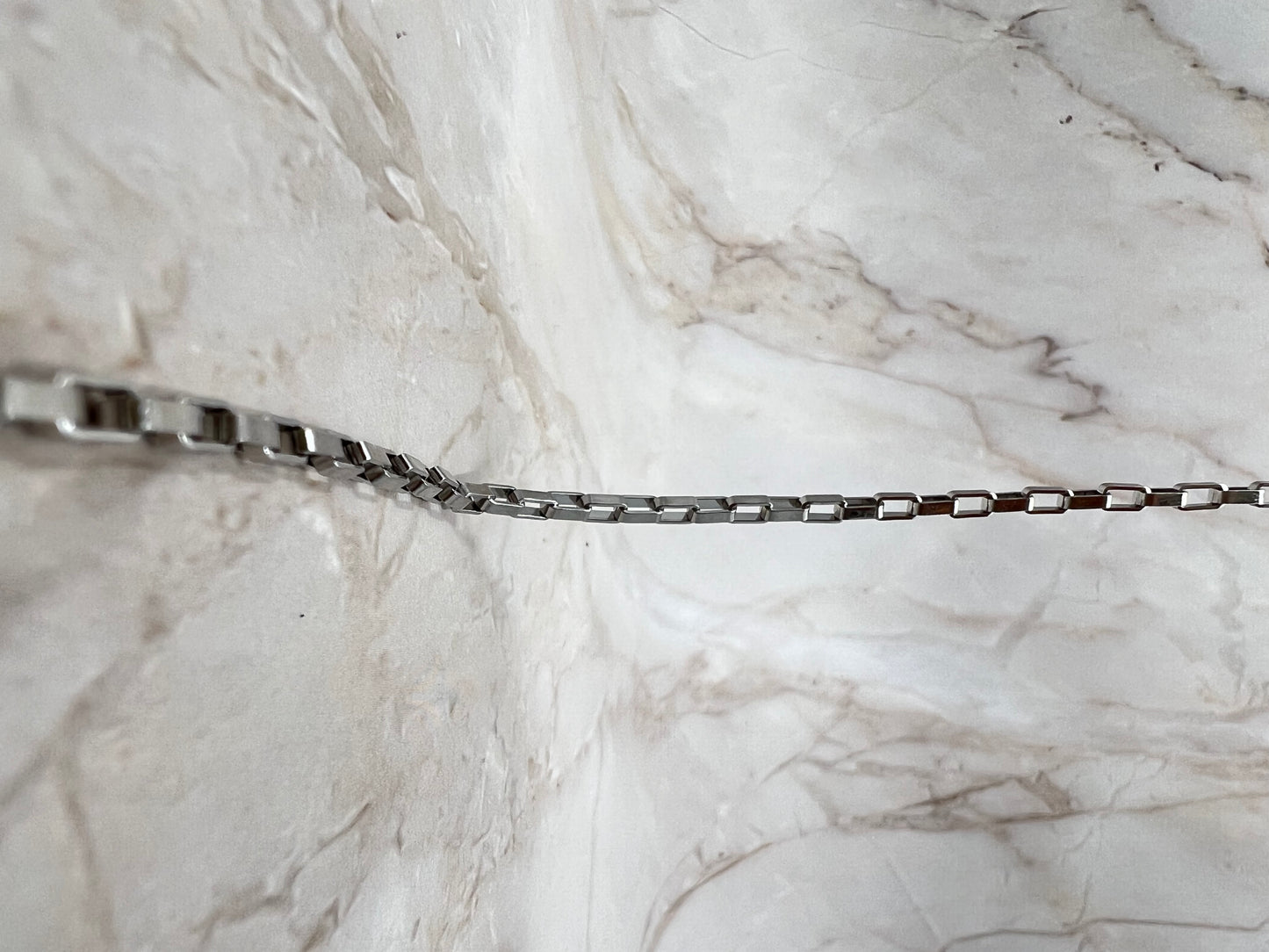 Men Silver Box Chain