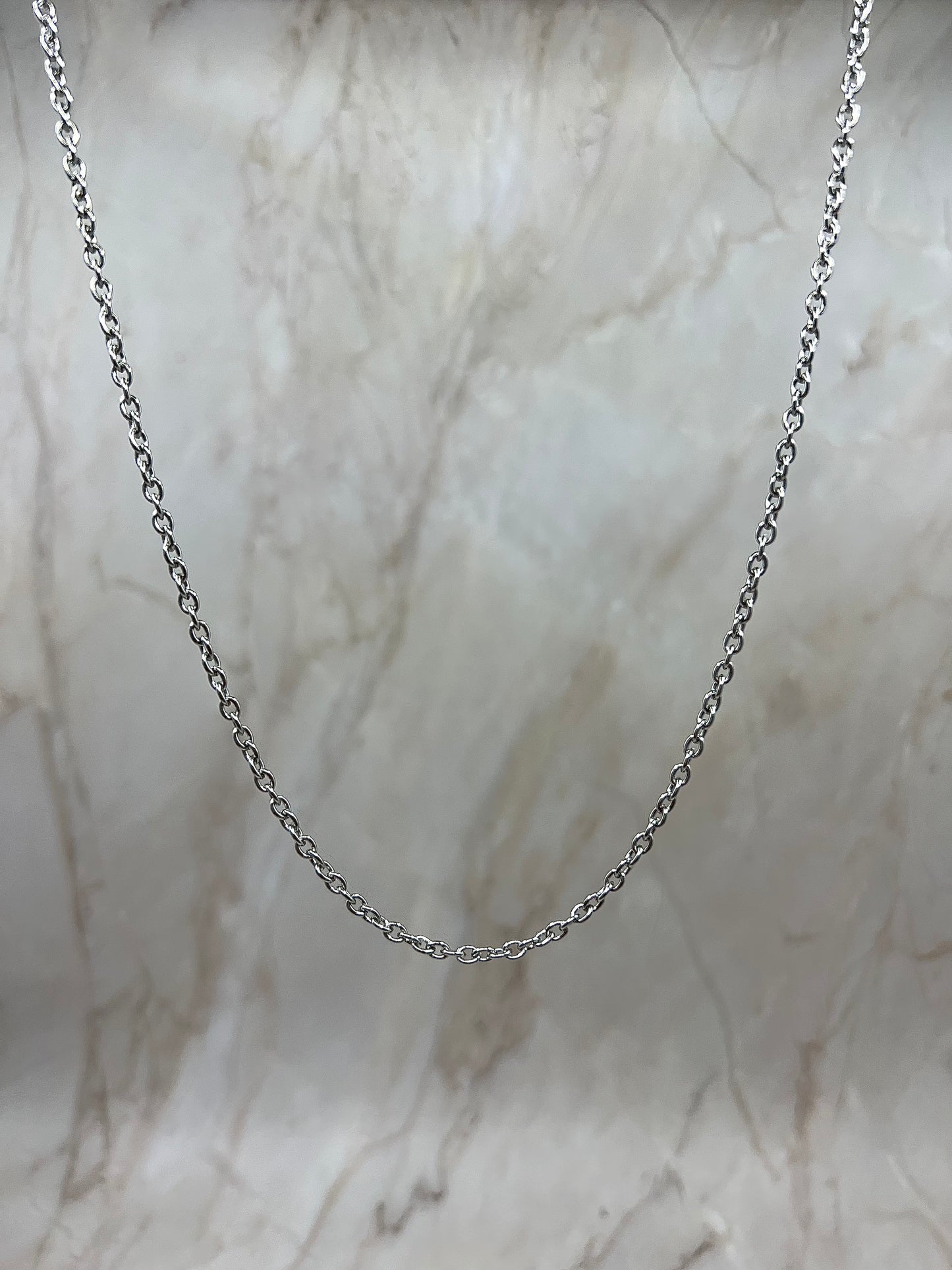 Women Silver Oval Chain Link