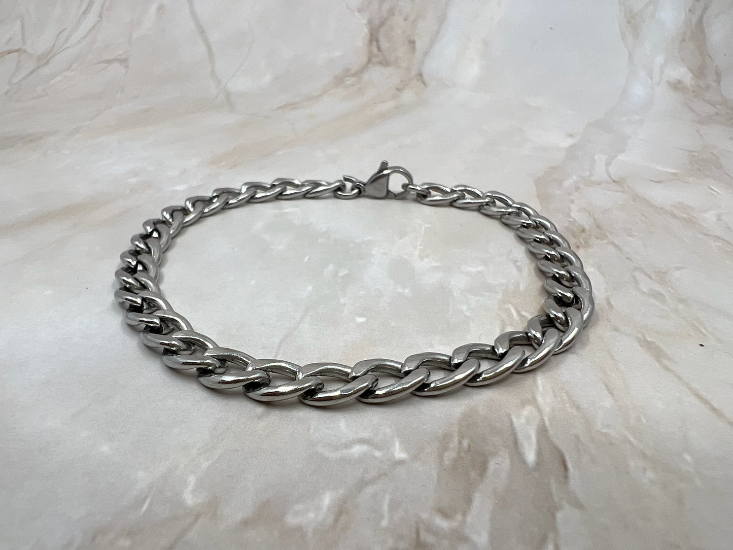 Men Silver Cuban Bracelet