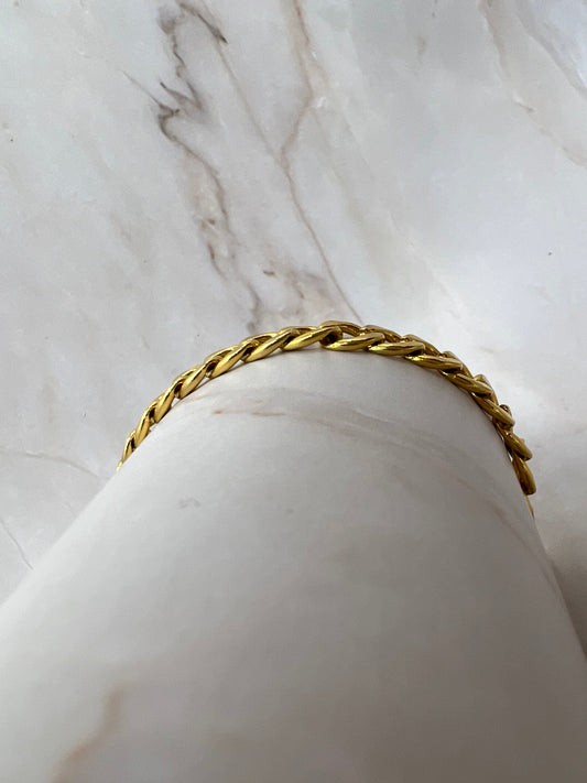 Men 18K Gold Plated Cuban Bracelet