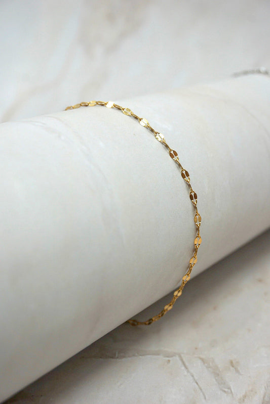 Woman 18K Gold Plated Bean Bracelet