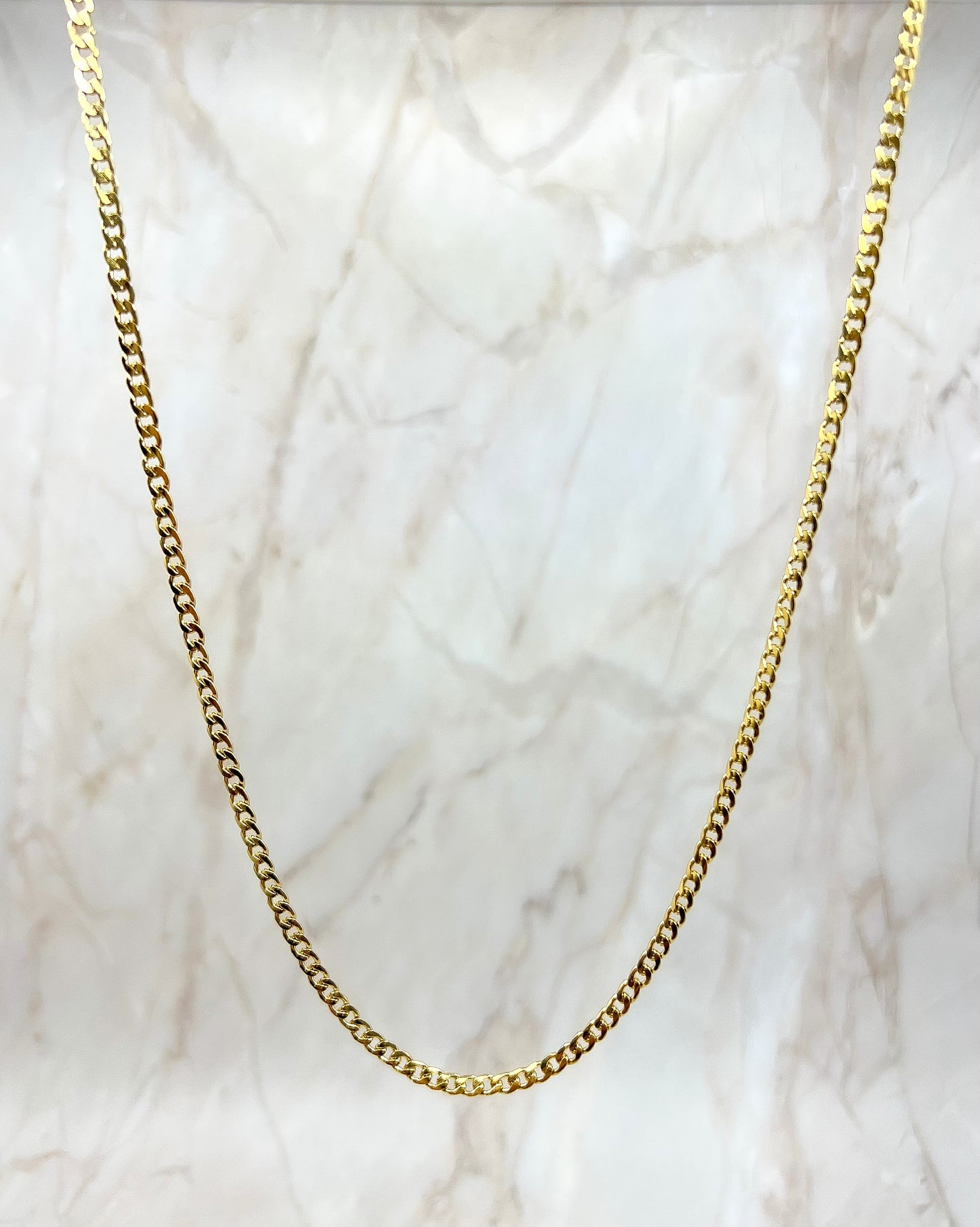 Woman 18K Thin Gold Plated Cuban Link