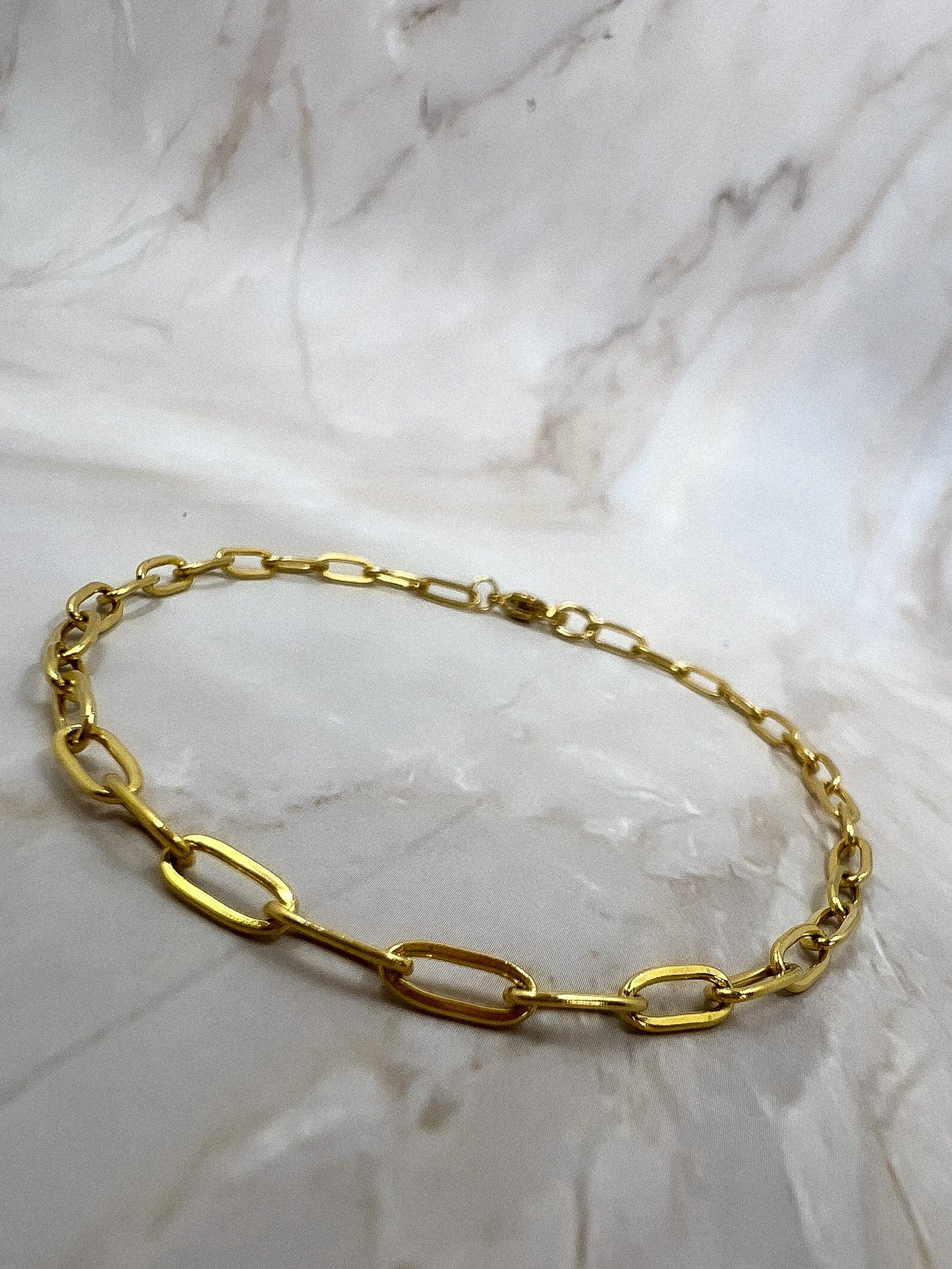 Woman 18K Gold Plated paper clip Bracelet