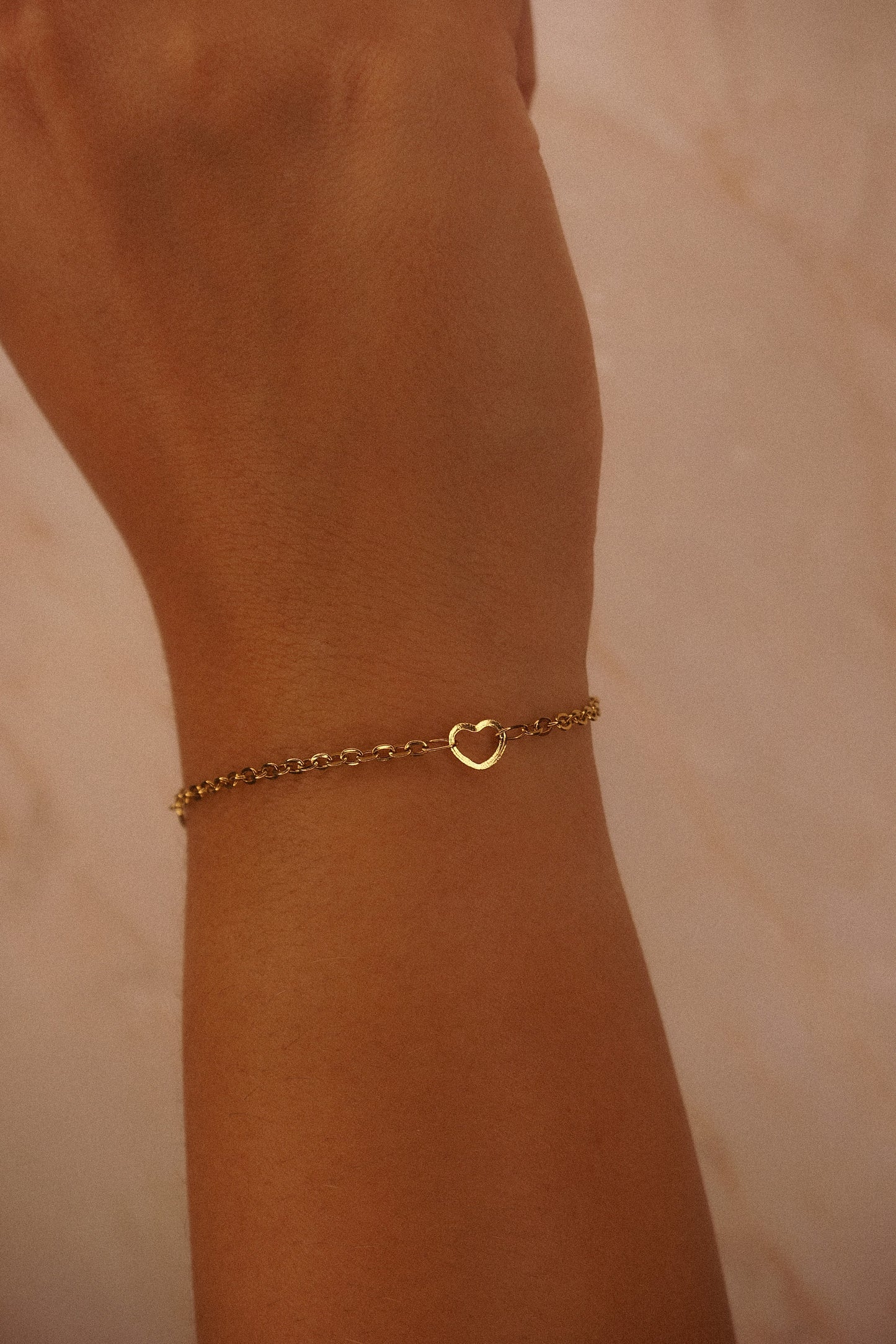 Woman 18K Gold Plated Hearth Bracelet