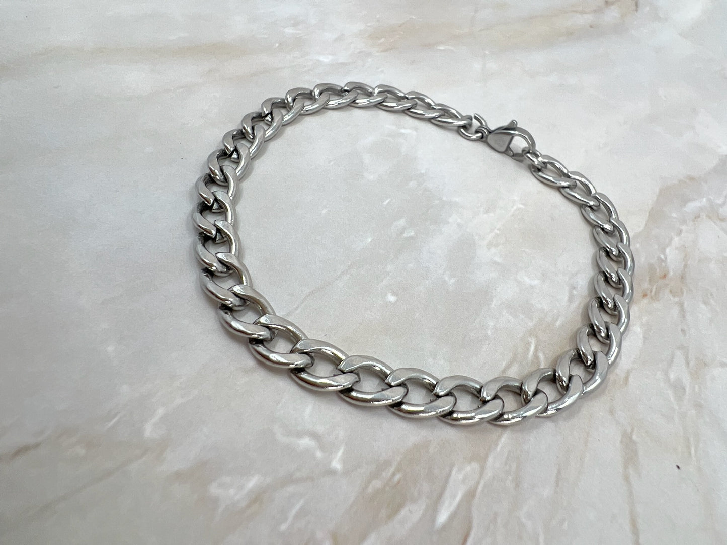 Men Silver Cuban Bracelet