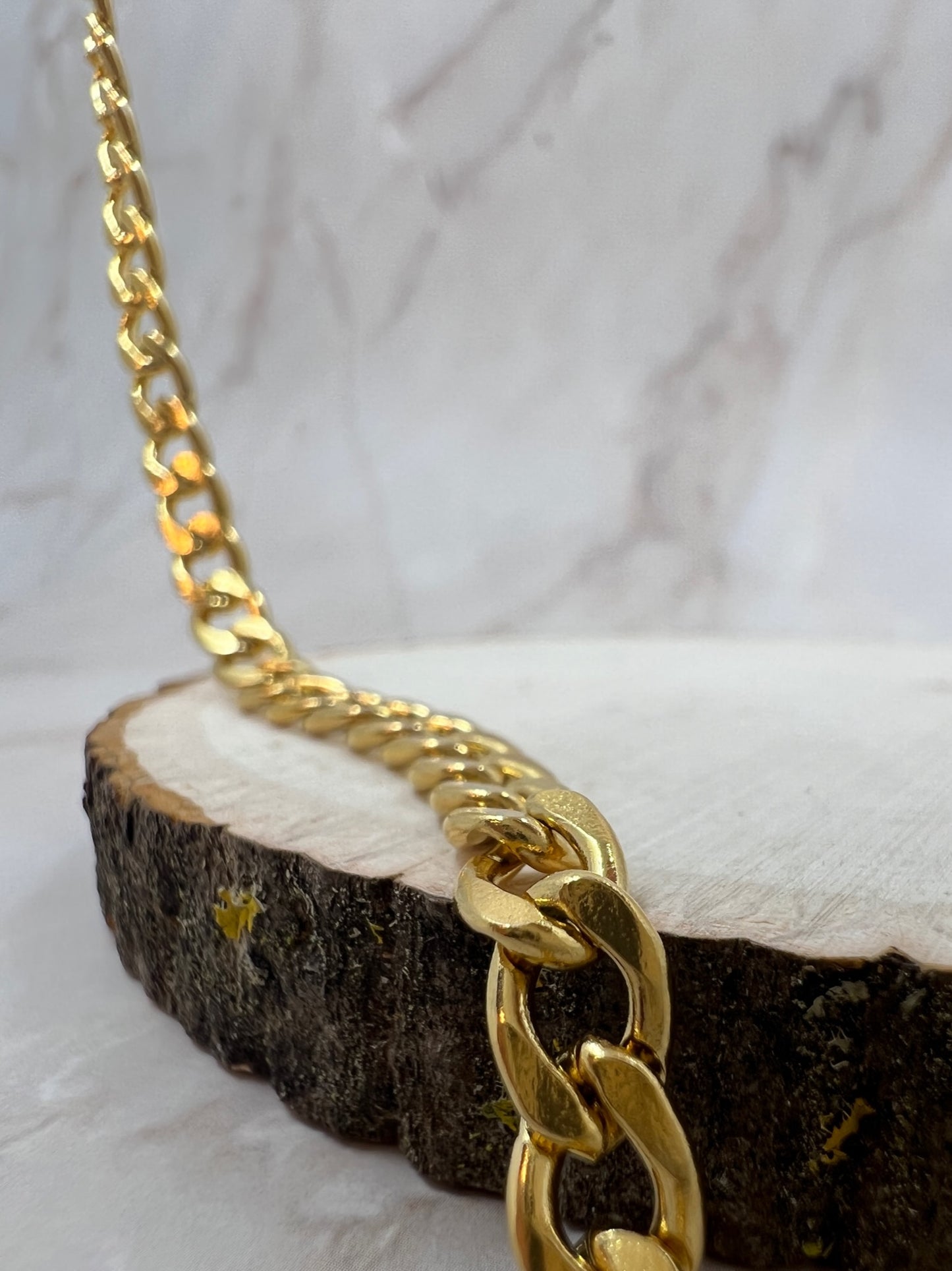 Woman 18K Thin Gold Plated Cuban Link