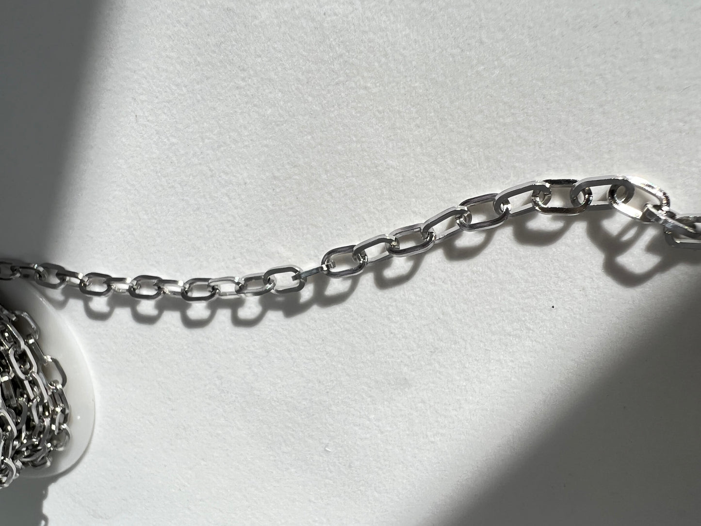 Men Silver Paperclip Bracelet